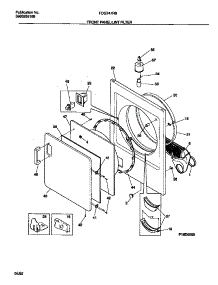 03 - Front Panel / Lint Filter parts for Frigidaire Dryer FDG747RBT1 from AppliancePartsPros.com