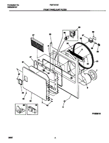 03 - Front Panel / Lint Filter parts for Frigidaire Dryer FSE747GES1 from AppliancePartsPros.com