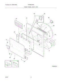 05 - Front Panel / Lint Filter parts for Frigidaire Dryer FGRB6600FS0 from AppliancePartsPros.com