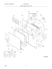 05 - Front Panel / Lint Filter parts for Frigidaire Dryer GLER1042FC0 from AppliancePartsPros.com