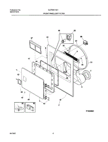 05 - Frnt Pnl,Door parts for Frigidaire Dryer GLER341AS1 from AppliancePartsPros.com