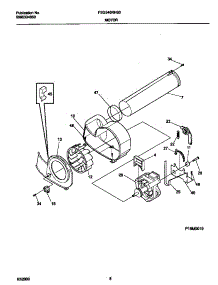 05 - P16m0019 Motor,Blower parts for Frigidaire Dryer FSG346RHS0 from AppliancePartsPros.com