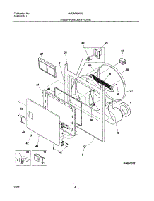 05 - Front Panel / Lint Filter parts for Frigidaire Dryer GLEQ642AS2 from AppliancePartsPros.com