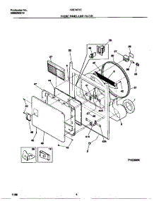 03 - Front Panel / Lint Filter parts for Frigidaire Dryer FDE7971EW0 from AppliancePartsPros.com