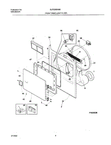 05 - Frnt Pnl,Door parts for Frigidaire Dryer GLEQ332AS0 from AppliancePartsPros.com