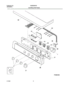 07 - Control Panel parts for Frigidaire Dryer GLEQ332AS0 from AppliancePartsPros.com
