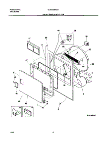 05 - Front Panel / Lint Filter parts for Frigidaire Dryer GLGQ332AS2 from AppliancePartsPros.com