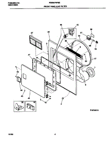 03 - P16d0018 Frnt Pnl, Door parts for Frigidaire Dryer FDE647RFS0 from AppliancePartsPros.com