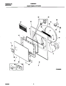 03 - P16d0020 Frnt Pnl,Door parts for Frigidaire Dryer FDG648GHT0 from AppliancePartsPros.com