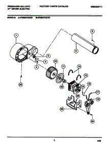 05 - Motor, Fan Housing, Exhaust Duct parts for Frigidaire Dryer FDE847GCS0 from AppliancePartsPros.com