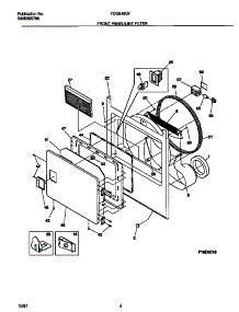 03 - Front Panel / Lint Filter parts for Frigidaire Dryer FDG848GFT0 from AppliancePartsPros.com