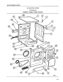 Cabinet, Panel Front And Door parts for Frigidaire Dryer 7505-87A from AppliancePartsPros.com
