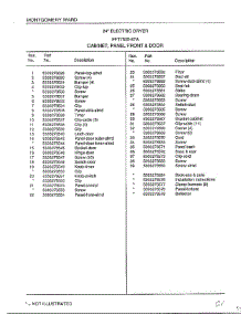 Cabinet, Panel Front And Door Page 2 parts for Frigidaire Dryer 7505-87A from AppliancePartsPros.com