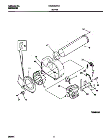 05 - P16m0019 Motor,Blower parts for Frigidaire Dryer FDG558GHS0 from AppliancePartsPros.com
