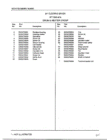 Drum And Heater Group Page 2 parts for Frigidaire Dryer 7505-87A from AppliancePartsPros.com