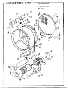 Drum Components, Blower parts for Frigidaire Dryer 7506A from AppliancePartsPros.com