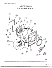 Door / Front Panel / Lint Filter parts for Frigidaire Dryer 7308-80E from AppliancePartsPros.com
