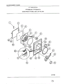 Door Front Panel / Lint Filter parts for Frigidaire Dryer 8289-87A from AppliancePartsPros.com