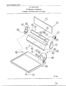 Console / Controls / Top Panel parts for Frigidaire Dryer 8289-87A from AppliancePartsPros.com
