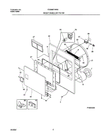 05 - Frnt Pnl,Door parts for Frigidaire Dryer FDG8974HW0 from AppliancePartsPros.com