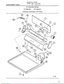 Console, Controls, Top Panel parts for Frigidaire Dryer 7389-87A from AppliancePartsPros.com