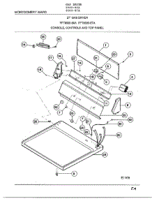 Console, Controls And Top Panel parts for Frigidaire Dryer 8589-87A from AppliancePartsPros.com