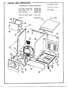 Cabinet And Components parts for Frigidaire Dryer 7506A from AppliancePartsPros.com