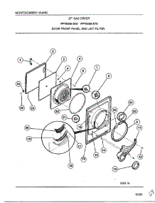 Gas Dryer-Door Front Panel-Lint Filter parts for Frigidaire Dryer 8308-87D from AppliancePartsPros.com