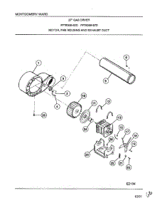 Gas Dryer-Motor-Fan Housing And Exhaust Duct parts for Frigidaire Dryer 8308-87D from AppliancePartsPros.com