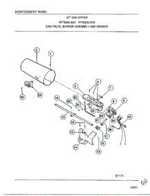 Gas Dryer-Gas Valve-Burner Assembly parts for Frigidaire Dryer 8308-87D from AppliancePartsPros.com