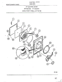 Door, Front Panel, Lint Filter parts for Frigidaire Dryer 7308-87C from AppliancePartsPros.com