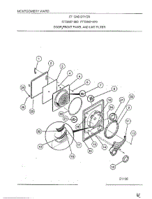 Door / Front Panel / Lint Filter parts for Frigidaire Dryer 8007-87C from AppliancePartsPros.com