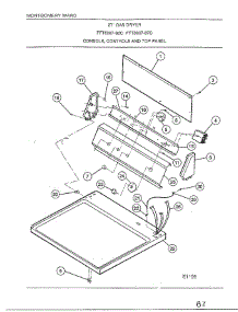 Console / Controls / Top Panel parts for Frigidaire Dryer 8007-87C from AppliancePartsPros.com