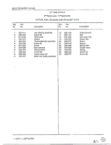 Motor / Fan Housing / Exhaust Duct Page 2 parts for Frigidaire Dryer 8007-87C from AppliancePartsPros.com