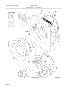 05 - Front Panel / Lint Filter parts for Frigidaire Dryer AGQB7000ES1 from AppliancePartsPros.com
