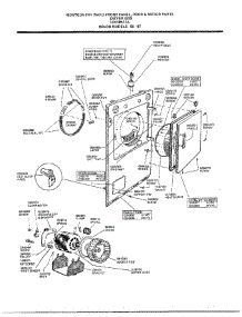 Front Panel, Door And Motor parts for Frigidaire Dryer 8517A from AppliancePartsPros.com