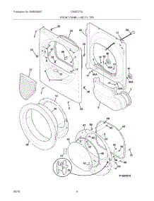 05 - Front Panel / Lint Filter parts for Frigidaire Dryer CASE7073LA0 from AppliancePartsPros.com