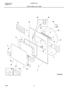 05 - Front Panel / Lint Filter parts for Frigidaire Dryer GLER341CC0 from AppliancePartsPros.com