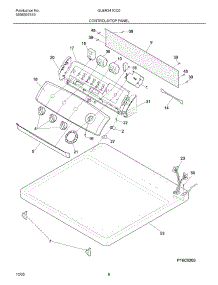 07 - Controls / Top Panel parts for Frigidaire Dryer GLER341CC0 from AppliancePartsPros.com