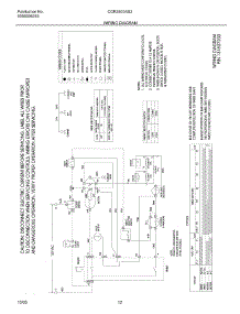 12 - Wiring Diagram parts for Frigidaire Dryer CGR3600AS3 from AppliancePartsPros.com