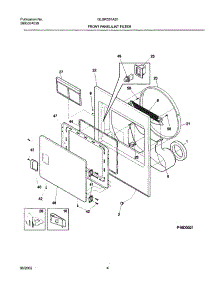 05 - Frnt Pnl,Door parts for Frigidaire Dryer GLGR331AS1 from AppliancePartsPros.com