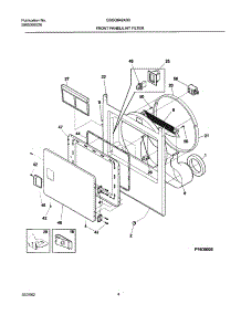 05 - Frnt Pnl,Door parts for Frigidaire Dryer GSGQ642AS0 from AppliancePartsPros.com