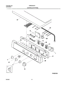 07 - Control Panel parts for Frigidaire Dryer GSEQ642AS1 from AppliancePartsPros.com
