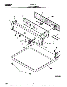 04 - Controls / Top Panel parts for Frigidaire Dryer LDE333PEW0 from AppliancePartsPros.com