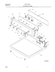 07 - Control Panel parts for Frigidaire Dryer NGSE74DAS0 from AppliancePartsPros.com