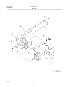 09 - Motor,Blower parts for Frigidaire Dryer NGSE74DAS0 from AppliancePartsPros.com