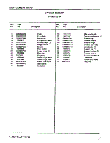 Upright Freezer Page 4 parts for Frigidaire Freezer 46159A from AppliancePartsPros.com