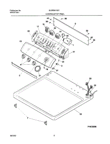 07 - Control Panel parts for Frigidaire Dryer GLGR341AS1 from AppliancePartsPros.com