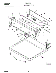 04 - P16c0125 Control Panel parts for Frigidaire Dryer FDE437GHS0 from AppliancePartsPros.com
