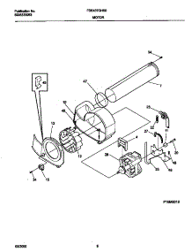 05 - P16m0019 Motor,Blower parts for Frigidaire Dryer FDE437GHS0 from AppliancePartsPros.com
